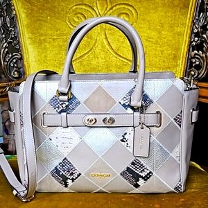FLASH SALE! Coach Swagger 27 In Patchwork Exotic Python Embossed Calf Leather